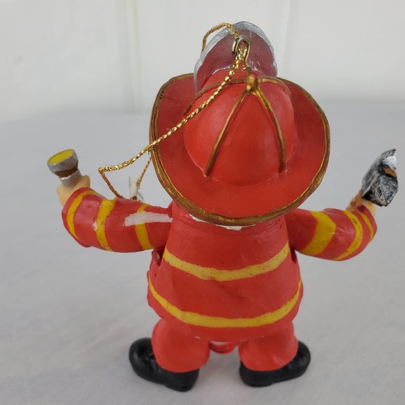 Vintage Fireman Santa Claus Hatchet Flashlight Christmas Ornament Puppet - Picture 6 of 10